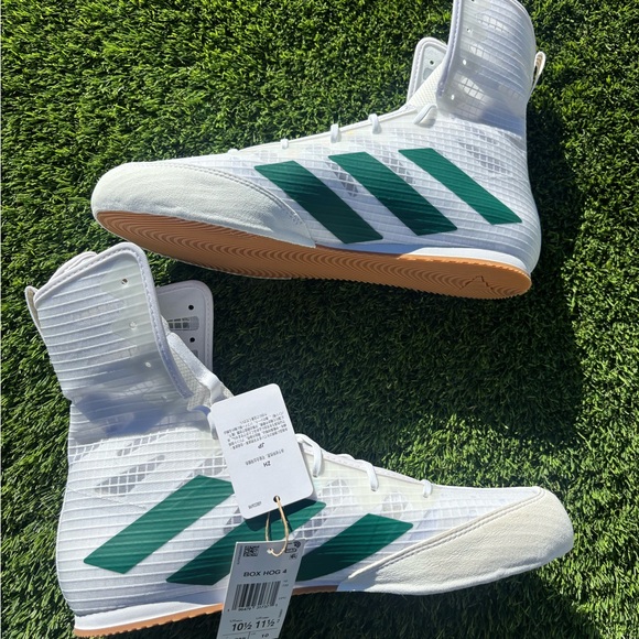 Adidas Box Hog 4 “White Collegiate Green” Boxing Shoes Size 10.5 main image 7
